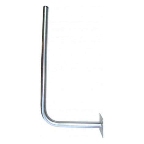 Support mural bras coudé en acier galvanisé 60cm – Déport 25cm – Fixation 4x10mm pour antennes – Résistance aux intempéries – ME