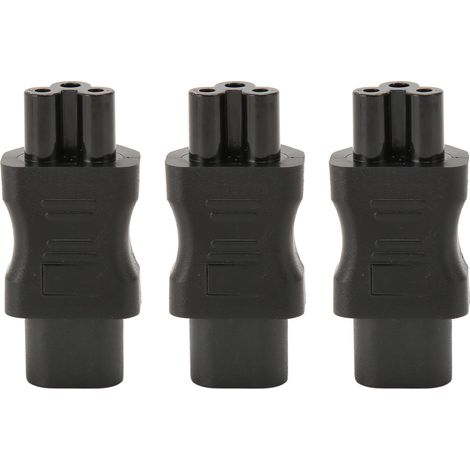 Adaptateur d'alimentation 3 Pièces IEC320 C8 vers IEC320 C5, Cuivre, 2,5 A 250 V, 2500 W, Coque en PVC, Conception Renforcée, Structure Compacte, pour Prise (1/5)