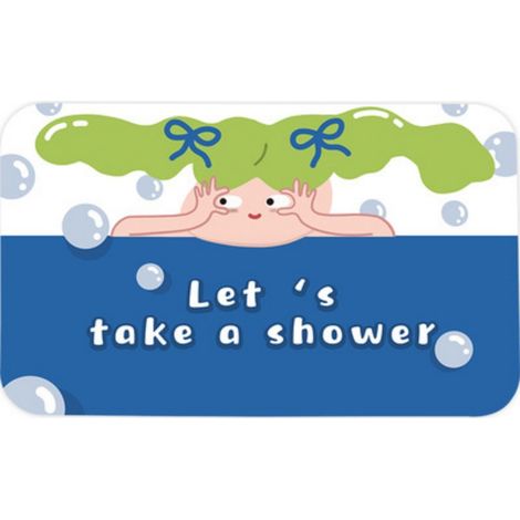 LAN Ensemble Salon 5080cm (Terre de diatomées) Tapis de bain absorbant à motif de chat de dessin animé, tapis antidérapant pour salles de douche et salles de bain, tapis en terre de diatomées pour ent (1/5)