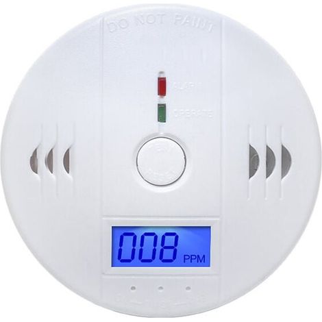 10 Year Life Carbon Monoxide Alarm,Digital Display CO Detector,Battery powered (1/5)