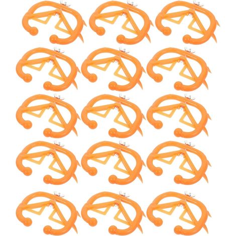 15 Pièces Anneau de Sevrage pour Veaux en Plastique Orange, Bloque, Réutilisable, Adapté aux Élevages Commerciaux et Étable à Bétail (1/5)