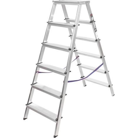 [GEBRAUCHT] B-Ware Stier Stehleiter Trittleiter Leiter 2x6 Stufen Beidseitig Begehbar Fi 6863