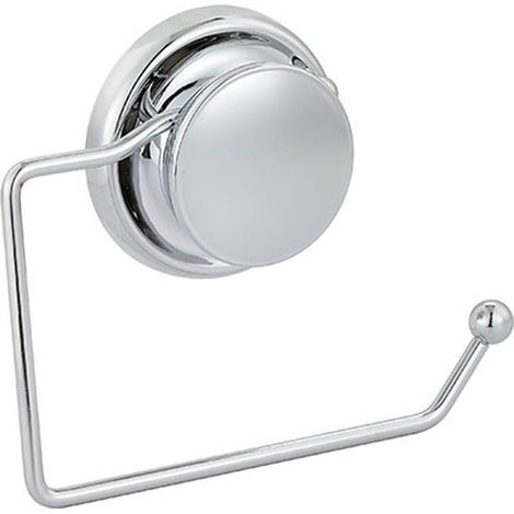 Dérouleur papier toilette WC en métal chrome sur ventouse extra adhérente - TENDANCE (1/3)