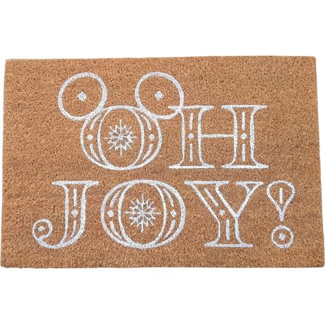 Zerbino Topolino Oh Joy 40x60cm Naturale con stampa bianca Peraga Christmas
