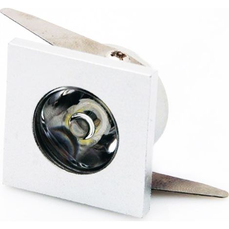Trade Shop - Faretto Punto Luce A Led Ad Incasso 1 Watt 220v Cielo Stellato Quadrato Bianco - (1/2)