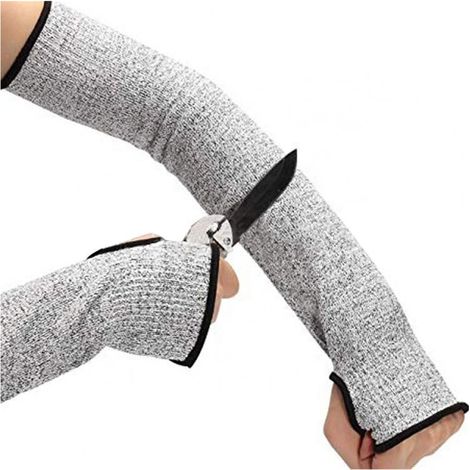Gants résistants aux coupures, Manchon de Protection de bras manchon anti-coupure résistant à l'usure couverture de Protection de bras de Style doigt ouvert for l'extérieur industriel Coupe extensible (1/5)