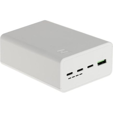 White powerbank Greencell 30000mAh, 22.5W, 4 ports