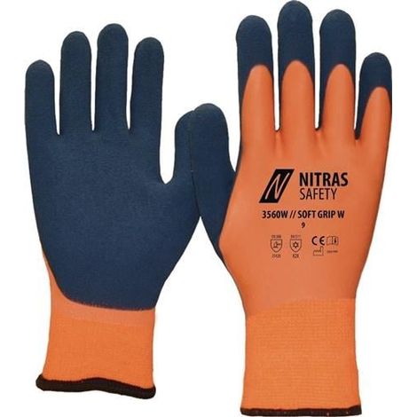 Guante  de  protección  contra  el  frío  SOFT  GRIP  W  Talla  11  naranja/azul  oscuro  EN  388,  EN  511  EPI  II (1/2)