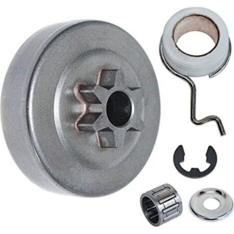 3/8" - 6T Zahnradkupplungstrommel-Kit für Stihl MS171, MS181 und MS211 Kettensägen, Ersatzteile mit Nadellagerclip und Schneckengetriebe
