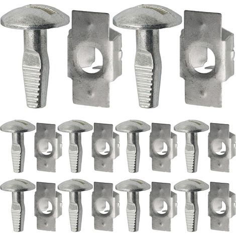 10 Paar Motorunterboden-Befestigungsclips, Montageclips aus Aluminiumlegierung für Motorunterboden-Befestigungsteile 703016 703018, kompatibel mit 206 207 406 407 806 807 (1/5)