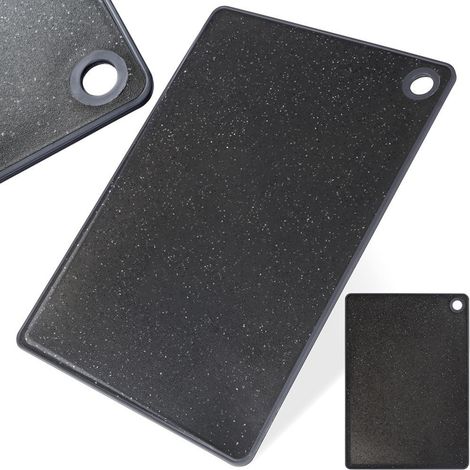 Tagliere da cucina per alimenti, in plastica, nero, 33x23 cm (1/5)
