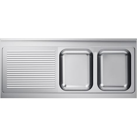Evier 2 à droite inox 2000x 600 mm - Combisteel (1/4)