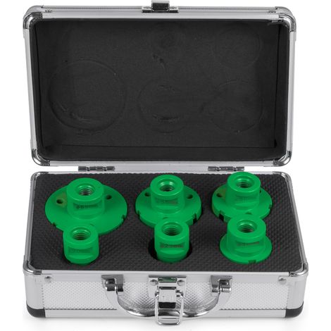 VEVOR Juego de sierra perforadora de 6 Piezas, Broca de Diamante, Diámetros de 0,79/1,4/1,5/1,7/2/2,4 pulgadas, Broca para Taladro, Guías de Agujeros para Sierra, Uso para Materiales Duros