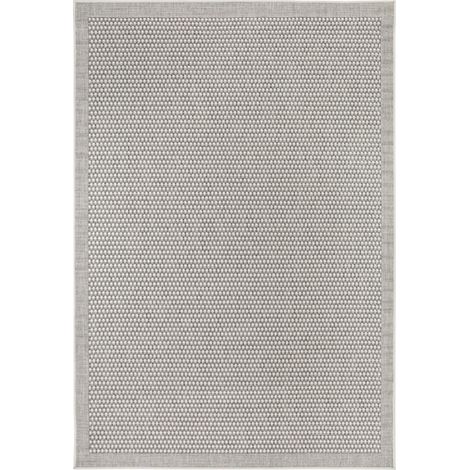 Tapis extérieur kilim 120x170 beige rectangle NOUCHY (1/4)