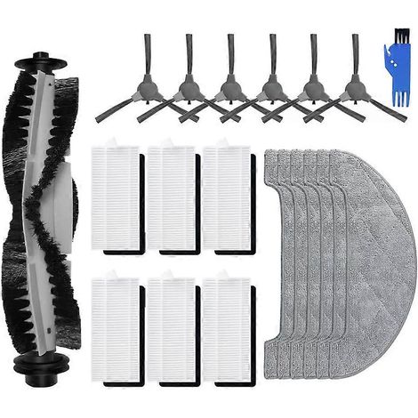 Accessoire de rechange pour aspirateur robot Koblenz R-901 : brosse latérale à rouleau, filtre HEPA, chiffons, accessoires. (1/5)