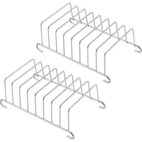 2 Porte-grilles, Acier inoxydable, 8 tranches, Pour friteuse à air, Usage domestique (1/5)