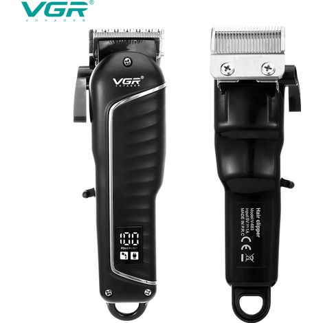 Rasoir professionnel rechargeable pour hommes avec affichage numérique, livré avec 3 à 4 têtes et une longueur de rasage réglable de 0,5 à 10 mm. (1/5)