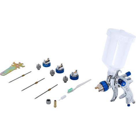 Pistola  pulverizadora  de  pintura  de  aire  comprimido  BGS  con  3  boquillas  pulverizadoras  1,2  -  1,7  -  2,0  mm  -  70048 (1/4)