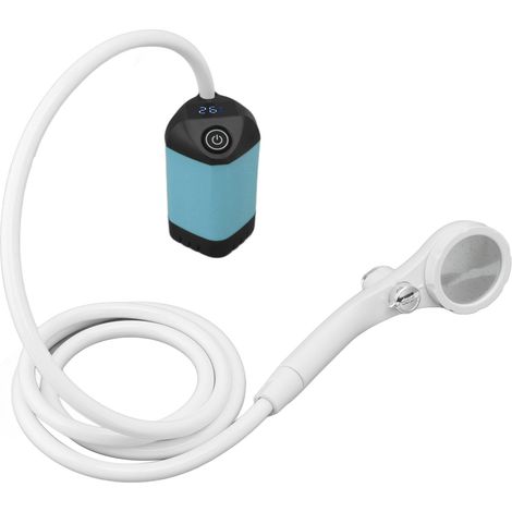 Douche électrique portable avec affichage numérique intelligent et trois pompes de douche électriques réglables (bleue) (1/5)
