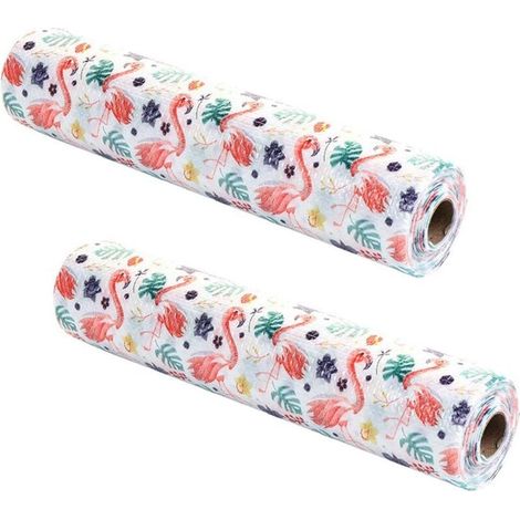2PCS Garniture de tiroir, Papier de placard Cuisine, Tapis de tiroir, Tapis de tiroir Imperméable Antidérapant Résistant à la chaleur Set de table Peut être découpé, Papier de placard Non adhésif, 45x