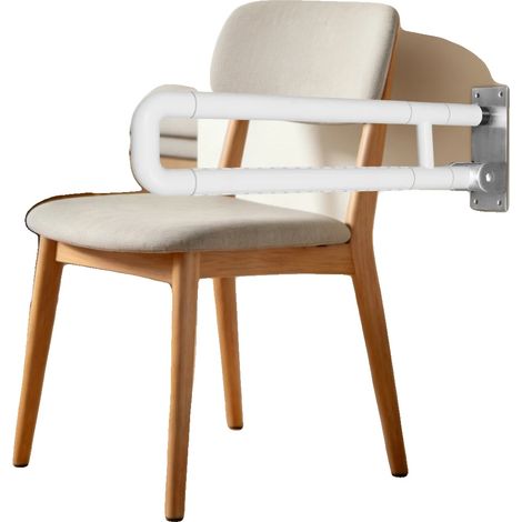 Barra de seguridad para baño, acero inoxidable, 60 x 8 x 20 cm, capacidad de carga de 227 kg (500 lb), manija de palanca para montaje en pared, superficie antideslizante. (1/5)