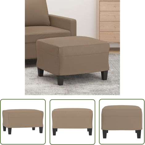 The Living Store Fußhocker Cappuccino-Braun 60x50x41 cm Kunstleder - Sitzsack - Hocker - Fußhocker - Lounge Chair - Beistelltisch (1/5)