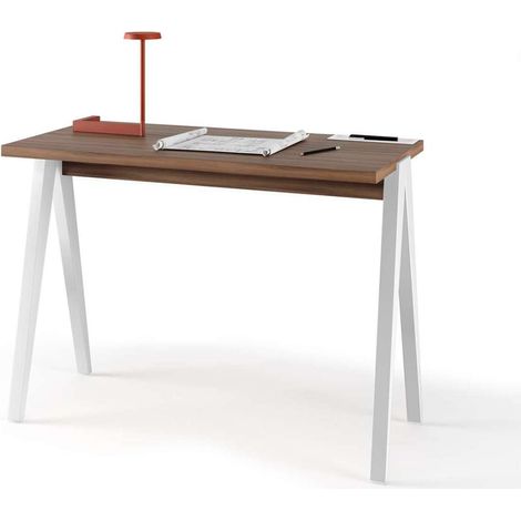 Mesa estudio Mod-629 acabado nogal/blanco, 47x 107 x 78 cm (fondo x ancho x alto) (1/4)