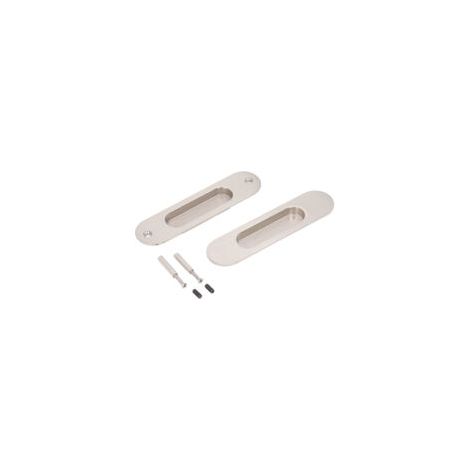 Poignées double face pour porte coulissante – Aluminium brossé modèle 9025 – Pour porte de salle de bain et placard (1/5)