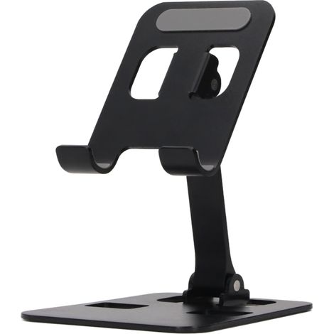 Irovami Support téléphone bureau alliage – Angle réglable, silicone – Idéal pour tablette, téléphone -12.9″ (1/5)