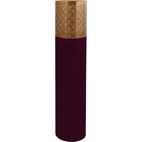 Vase fait à la main en fer OA 25x25 baies et or