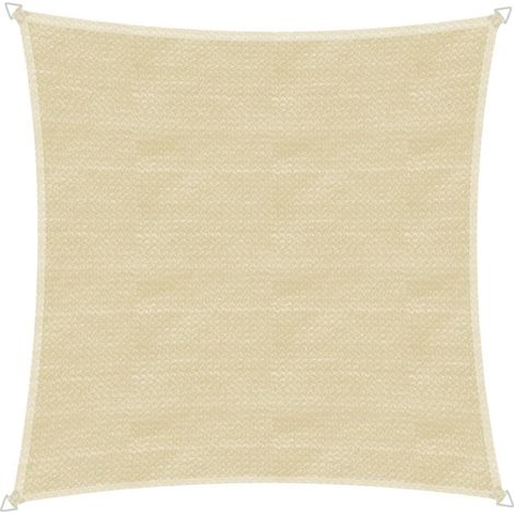 Windhager Sonnensegel Capri 4x4m champagne Sonnenschutz UV-Schutz 50+ Sonnendach