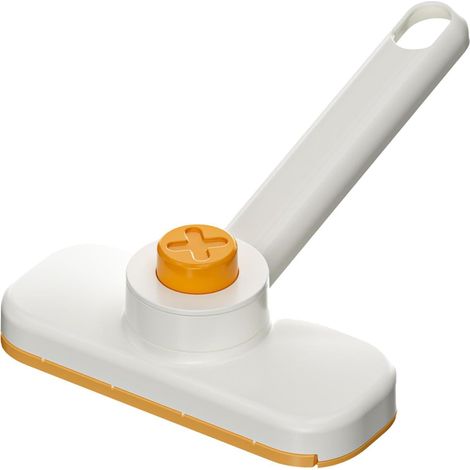 Cepillo-fregona portátil con clip: una pequeña herramienta de limpieza con un cabezal giratorio, adecuada para quitar el polvo de superficies planas y limpiar paredes y ventanas. (1/5)