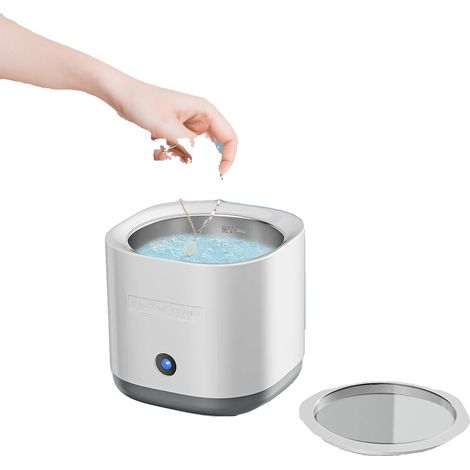 Ultraschallreiniger, Ein-Tasten-Bedienung, Kompaktes Design, WEISS (1/5)