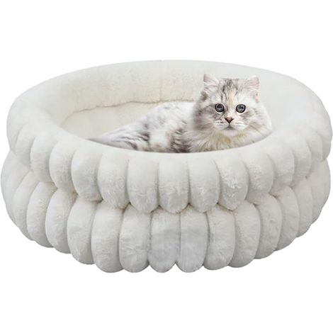 Donut Dog Bed, Pets Donut Cushion, 20 Inches Round Calming