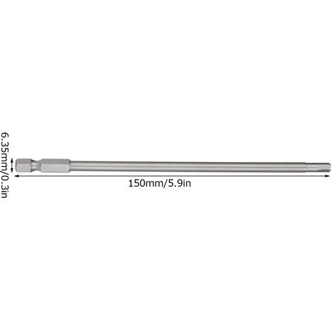 4-mm-Inbusschlüssel-Bit, gehärteter Elektroschraubendreher-Bit mit magnetischer Spitze, S1/4, 150 mm (1/5)