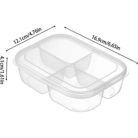 Boîte hermétique à 6 compartiments avec fermeture, idéale pour le rangement de la cuisine et du plan de travail.-AquaForge (1/5)