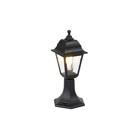 QAZQA Classic Outdoor Bollard Black 44 cm IP44 - Capital