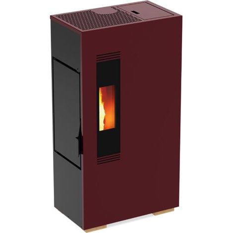 Stufa a Pellet FOCO Bordeaux Mini 5.S Vetro Frontale Classe Energetica A+ Stile Minimale Dim. Compatt (1/3)