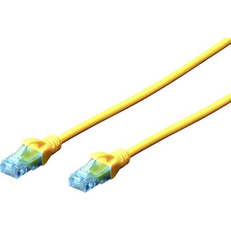 Patchkabel DIGITUS UTP Kat. 5e 0,5 m PVC gelb