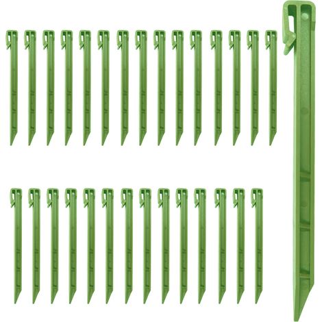 piquets d'ancrage de Jardin en très résistants pour Maintenir Le Fond du Filet Lot de 30 Plastique Vert (1/5)