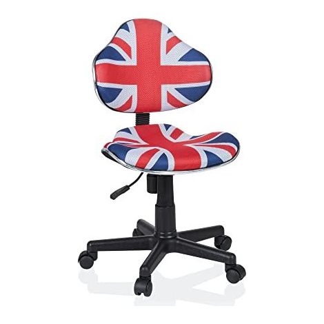 Chaise de burau enfant / Chaise bureau pour enfants KIDDY GTI-2 FLAG tissu hjh OFFICE