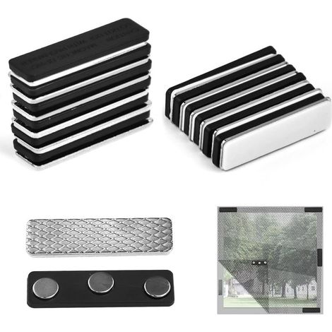 12 Pièces aimants pour Moustiquaire Fenetre Clips de pour Moustiquaires de Fenêtres Clips Magnétiques pour Fenêtre Aimant Puissant Autocollant Clips de Fixation d'écran, Pas Perçage ou Serrage Requis (1/5)