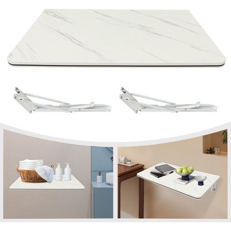 Bureau pliant mural, table à repasser pour plier le linge, bureau suspendu pour petits espaces muraux, poste de travail informatique pour bureau à domicile, établi d'étude, cuisine/salle à manger (bla (1/5)