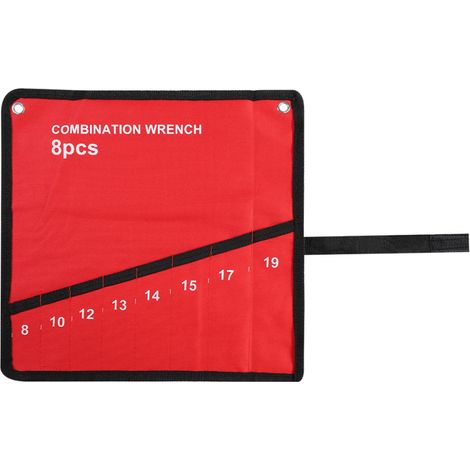 Bolsa enrollable para herramientas, 8 bolsillos, organizador de lona