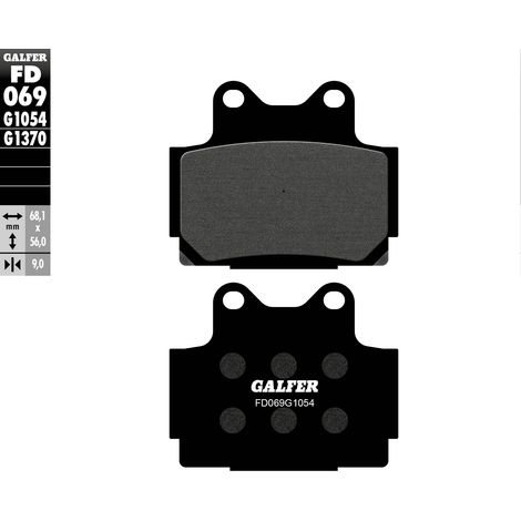 PLAQUETTES DE FREIN GALFER KH104 SEMI-MÉTALLIQUES