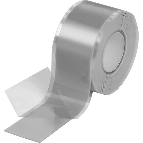 1x 3 m de bande silicone autocollante (auto-adhésive,autopolymérisable),bande isolante et bande d'étanchéité (eau,air),25 mm de large,gris. (1/3)