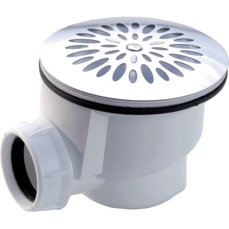 Nicoll – Bonde de douche horizontale à visser ou coller – Diamètre 90mm – Pour receveur en espaces confinés – Installation facile et rapide