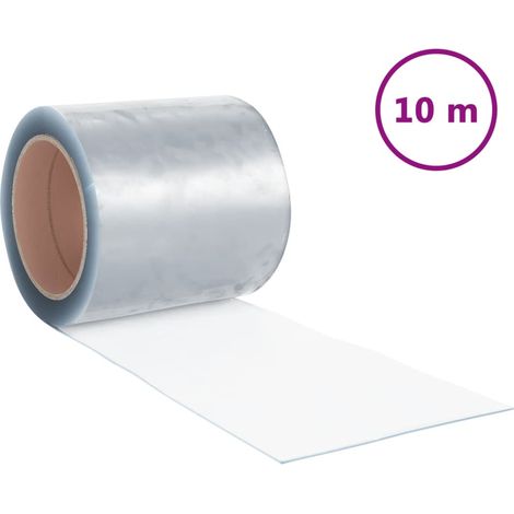 Maison Exclusive - Türvorhang Transparent 200x1,6 mm 10 m PVC