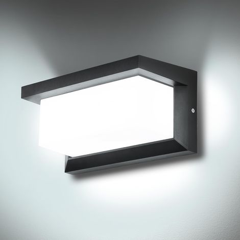 Lampe Murale Extérieure, IP66 Étanchéité Applique Murales Illumination LED 18W Rectangulaire pour Balcon, Rue, Garage, Terrasse Couloir(Blanc Froid) (1/5)