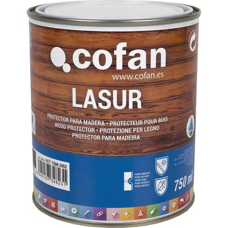 LASUR PROTECTOR AL AGUA PARA MADERA MATE ROBLE 750 ML